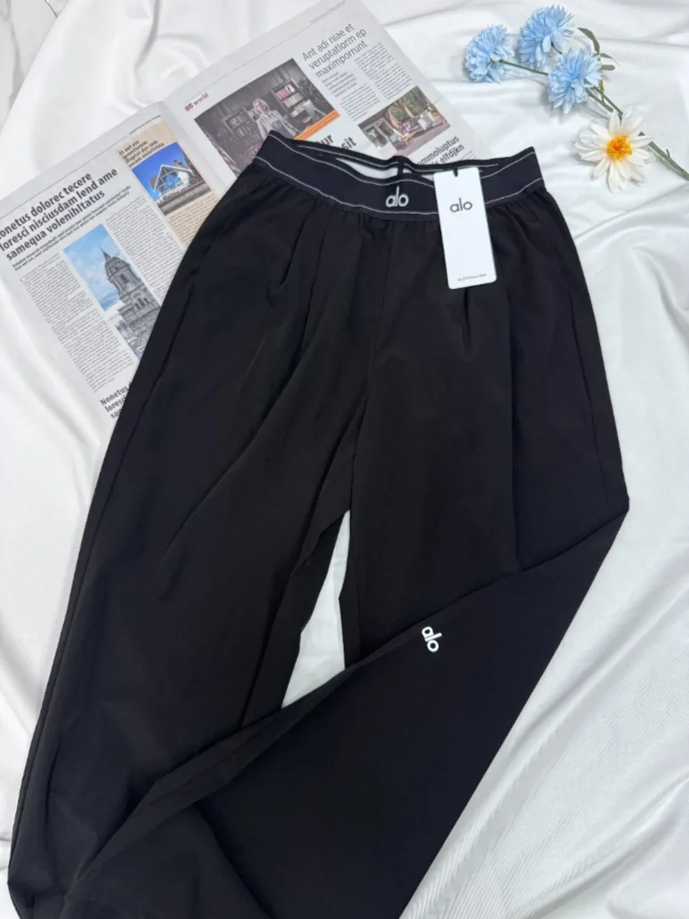 NWT🖤ALO Yoga Suit Up Black Pants🧘‍♀️（Regular）Leg-Lengthening Work/Casual